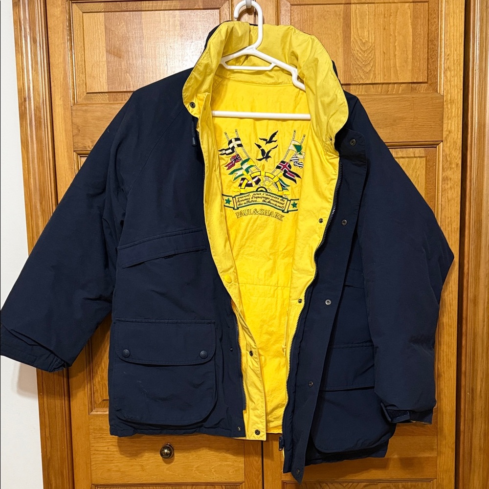Paul & Shark Yachting Navy and Yellow Reversible Jacket